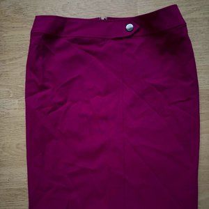 Nine West Work Smart Straight Knee Length Purple Skirt